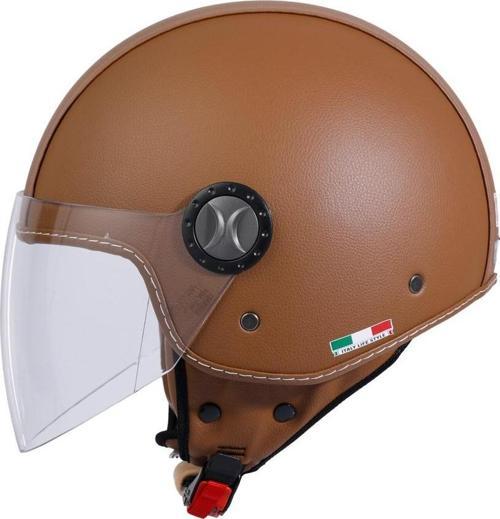 701 Yarım Yazlık Kask Deri Kaplı Kahverengi X-LARGE