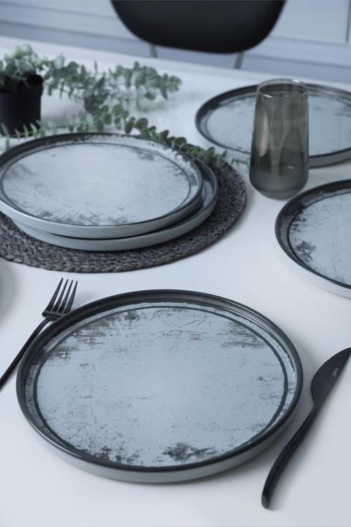 Keraart Vintage Mist Stackable Servis Tabağı 27 Cm 6 Adet 21778