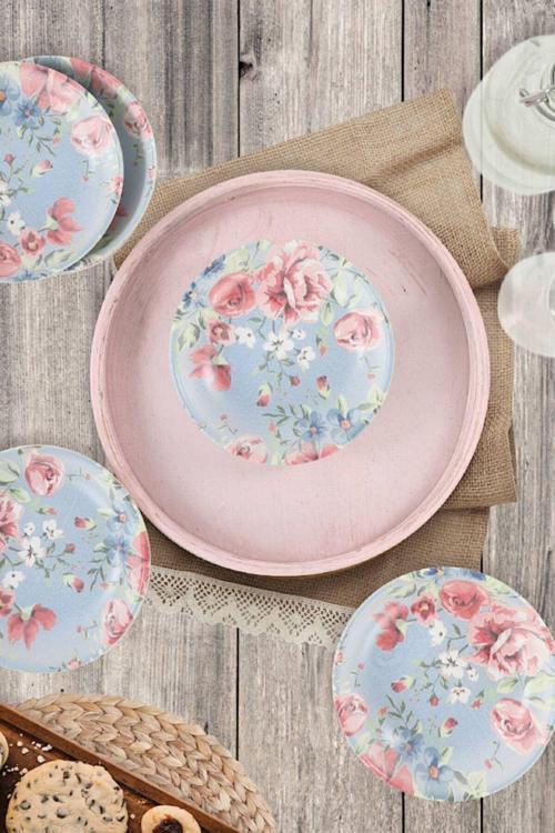 Keraart Rose Blue Halka Çerezlik/Sosluk 13 Cm 6 Adet - 18715