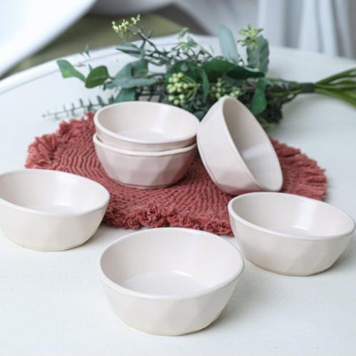 Mat Krem Kristal Çerezlik / Sosluk 12 Cm 6 Adet 950