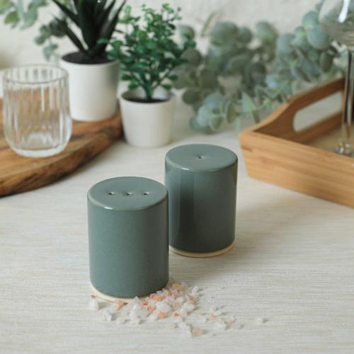 Yeşil Stackable Tuzluk / Biberlik 6 Cm