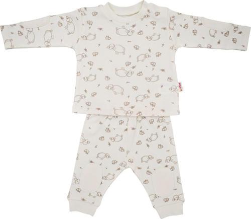 Baby Lamb Organik Theme 2'li Bebek Şort Takım 20012 Ekru