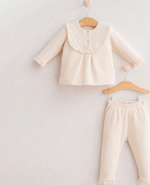 Cheerful Lace 2'li Bebek Takım 5364 Ekru