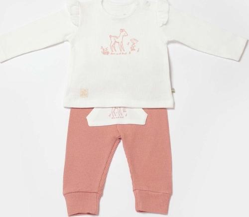 Waffle Deer And Bird 2'li Bebek Takımı 59783 Ekru