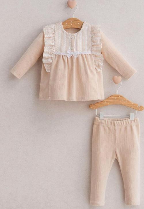 Itsy Bitsy 2'li Bebek Takım 5372 Krem