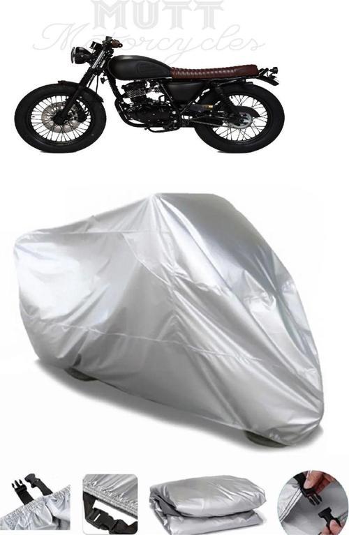 Mutt Mongrel 250 Gri Su Geçirmez Motosiklet Brandası Premium