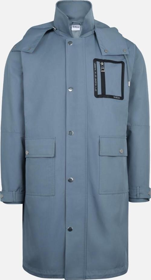 OVERSIZED SIRT DESEN BASKILI CEPLI PARDESU MAVI 