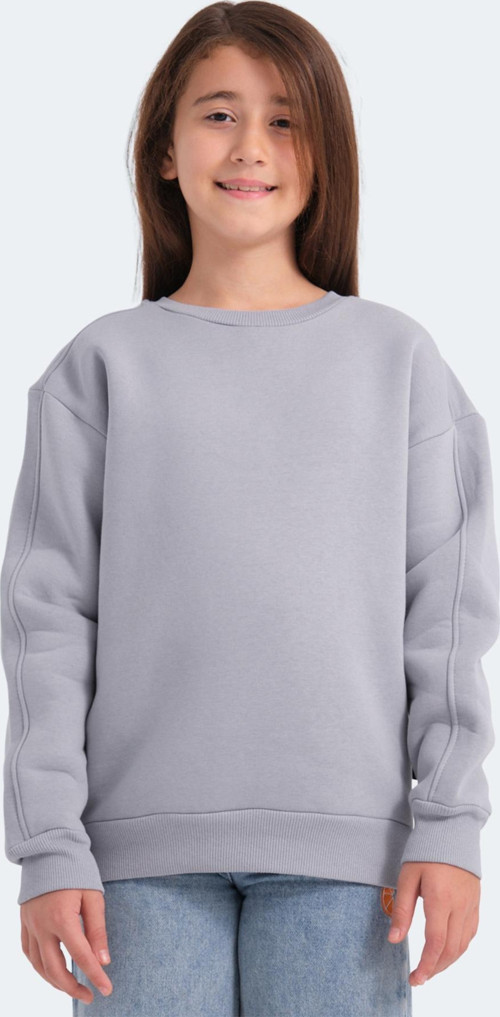 LOGAN Unisex Çocuk Sweatshirt Taş Gri