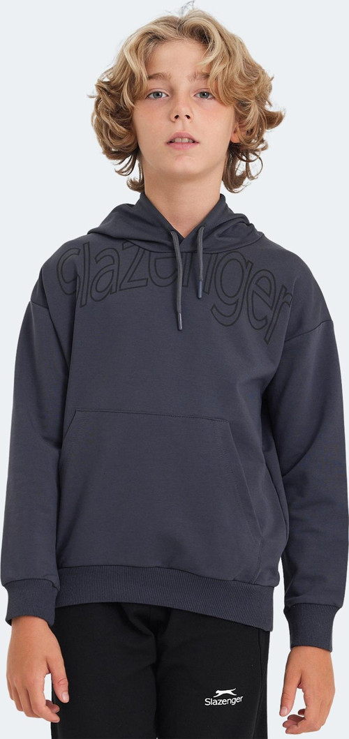 LETTO Unisex Çocuk Sweatshirt Koyu Gri