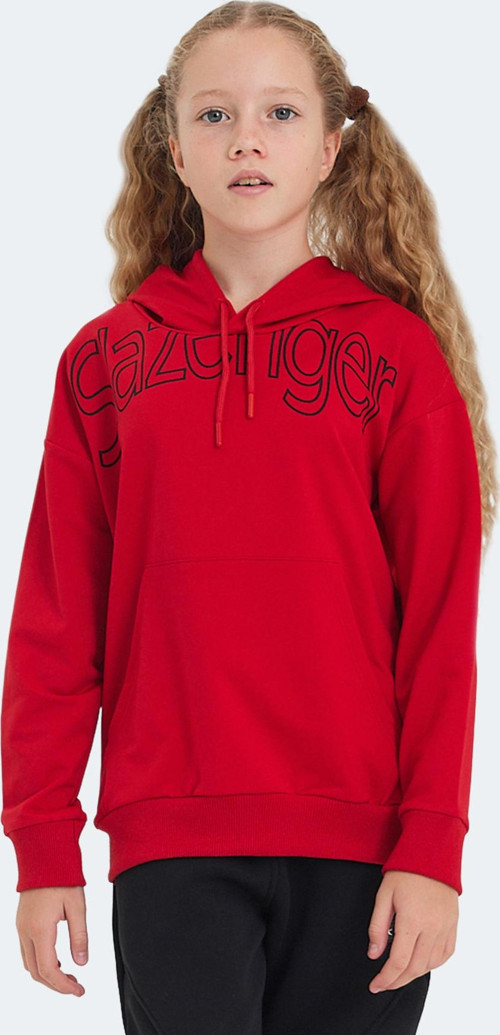 LETTO Unisex Çocuk Sweatshirt Kırmızı