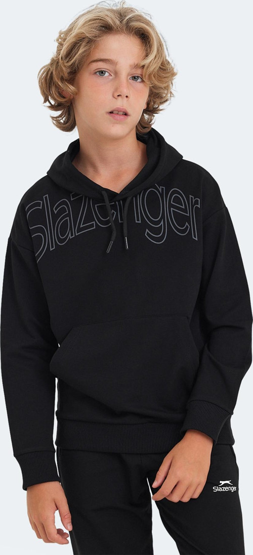 LETTO Unisex Çocuk Sweatshirt Siyah