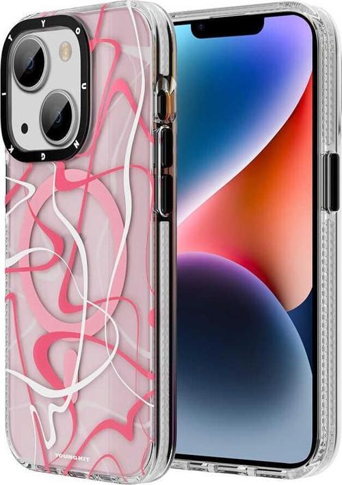 Apple iPhone 14 Plus Kılıf Magsafe Şarj Özellikli Water-Ink Serisi Kapak