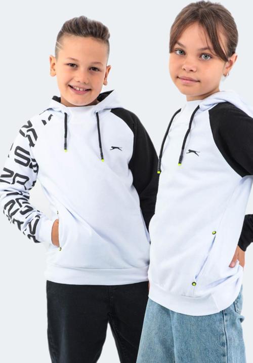 DRAVEN Unisex Çocuk Sweatshirt Beyaz / Siyah