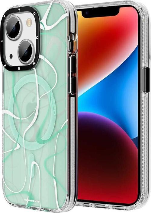 Apple iPhone 14 Plus Kılıf Magsafe Şarj Özellikli Water-Ink Serisi Kapak