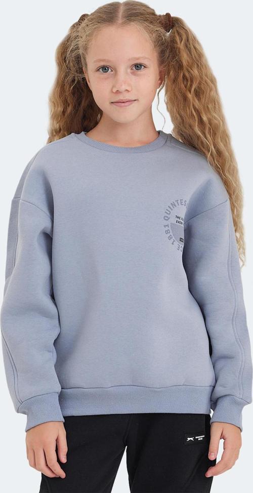 LONE Unisex Çocuk Sweatshirt Taş Gri