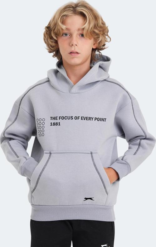 LEVON Unisex Çocuk Sweatshirt Taş Gri