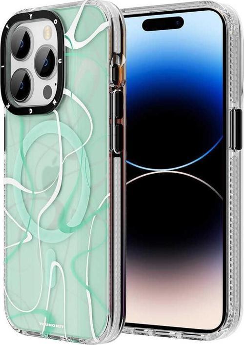 Apple iPhone 14 Pro Kılıf Magsafe Şarj Özellikli Water-Ink Serisi Kapak