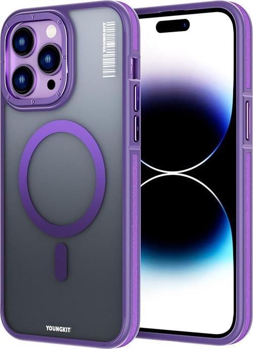 iPhone 14 Pro Uyumlu Kılıf Magsafe Şarj Özellikli Rock Sand Serisi Kapak