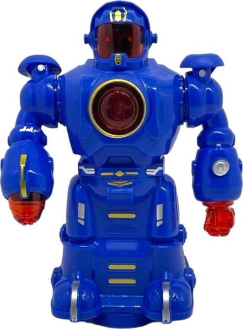 Çarp Dön Sesli Işıklı Robot 16 Cm Mavi