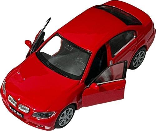 Metal Bmw 3.30 i Oyuncak Lisanslı 1:36 Ölçek Diecast Metal Çek Bırak Kırmızı Renk Araba