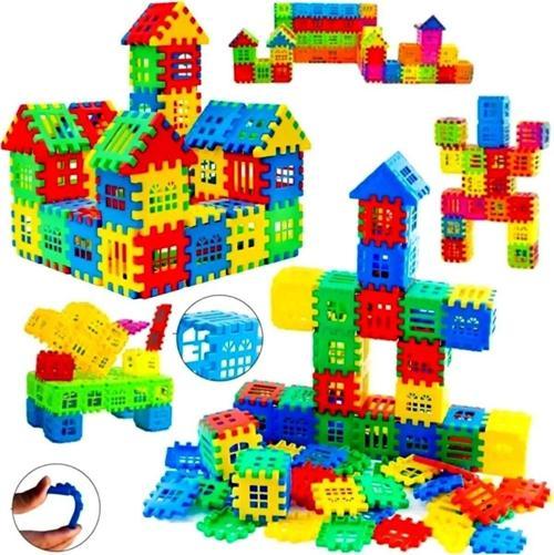 Oyuncak Puzzle 3d Yapı Tasarım Blokları 64 Parça Eğitici Zeka Geliştirici Set 64 Parça Puzzle