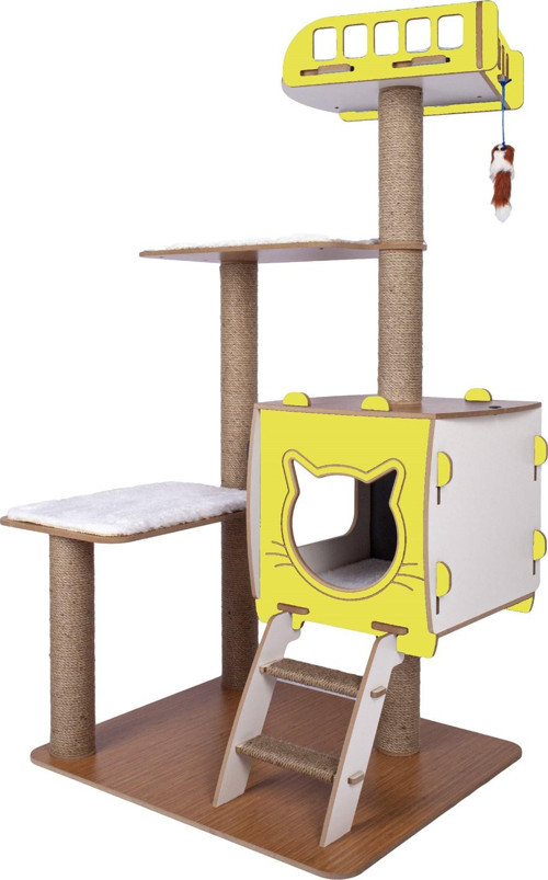 Katlı Kedi Tırmalama ve Oyun Evi