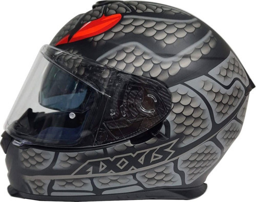 Eagle Sv Snake Matt Grey Full Face Motosiklet Kaskı