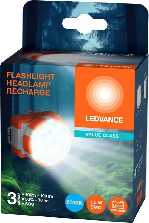 Led 1.8W 6500K 100lm IP20 3 Farklı Mod Beyaz Işık Şarjklı Büyük Kafa Lambası
