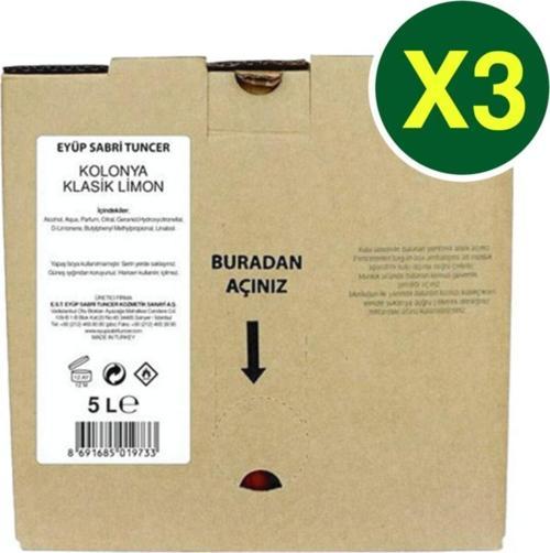 Klasik Limon Kolonyası 5 Lt (Dökme Paket) x 3 Adet