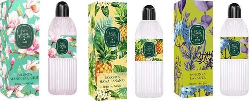 Kolonya Manolya Çiçeği, Hawaii Ananas ve Lavanta Pet Şişe 400 ML