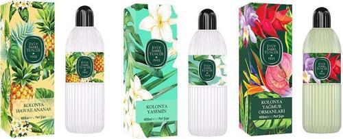 Kolonya Hawaii Ananas, Yasemin ve Yağmur Ormanları Pet Şişe 400 ml