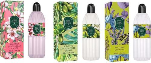 Kolonya Japon Kiraz Çiçeği, Ayvalık Zeytin Çiçeği ve Lavanta Pet Şişe 400 ML