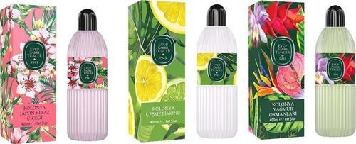 Kolonya Japon Kiraz Çiçeği, Çeşme Limonu ve Yağmur Ormanları Pet Şişe 400 ML
