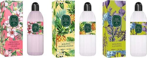 Kolonya Japon Kiraz Çiçeği, Hawaii Ananas ve Lavanta Pet Şişe 400 ML