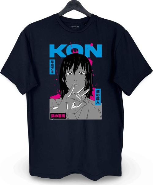 Aki Hayakawa Kon Chainsaw Man Baskılı Loose Fit Bisiklet Yaka Unisex Tişört