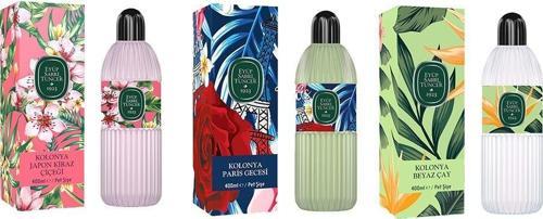 Kolonya Japon Kiraz Çiçeği, Paris Gecesi ve Beyaz Çay Pet Şişe 400 ML