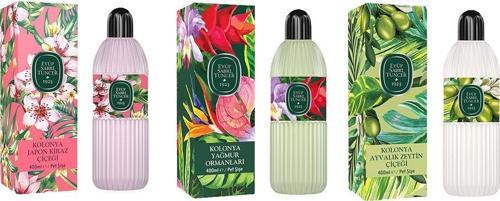 Kolonya Japon Kiraz Çiçeği, Yağmur Ormanları ve Ayvalık Zeytin Ağacı Pet Şişe 400 ML