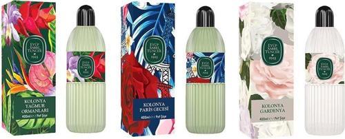 Kolonya Yağmur Ormanları, Paris Gecesi ve Gardenya Pet Şişe 400 ml