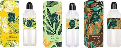 Kolonya Klasik Limon, Beyaz Çay ve Tütün Pet Şişe 400 ml