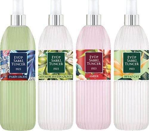 Kolonya Seti 4' lü, Paris Gecesi, Beyaz Çay, Ayvalık Zeytin Çiçeği, Amber 150 ml