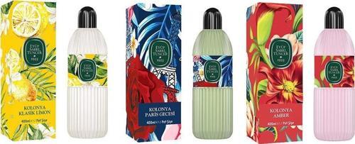 Kolonya Klasik Limon, Paris Gecesi ve Amber Pet Şişe 400 ml