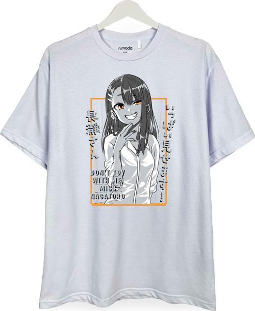 Dont Toy With Me Nagatoro Baskılı Loose Fit Bisiklet Yaka Unisex Tişört