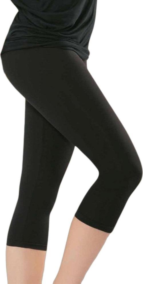 Kadın Kapri Tayt Düz Yüksek Bel Dizaltı Bayan Pamuklu Penye Tayt