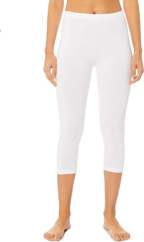 Kadın Kapri Tayt Düz Yüksek Bel Dizaltı Bayan Pamuklu Penye Tayt