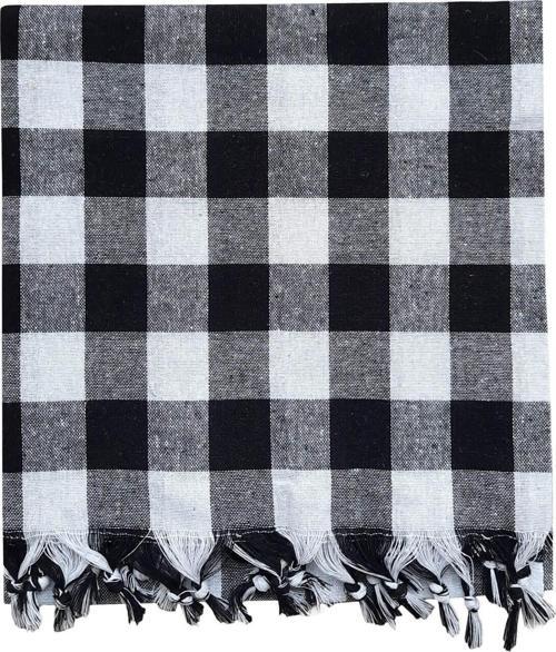 150x150 Cm Kareli Yer Sofra Bezi Piknik Masa Örtüsü Saçaklı