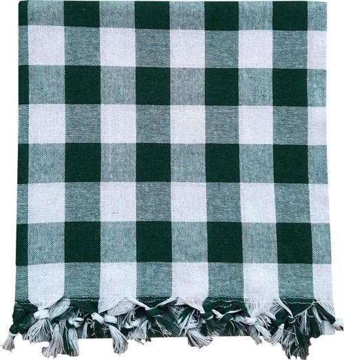 150x150 Cm Kareli Yer Sofra Bezi Piknik Masa Örtüsü Saçaklı