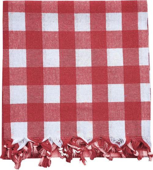 150x150 Cm Kareli Yer Sofra Bezi Piknik Masa Örtüsü Saçaklı