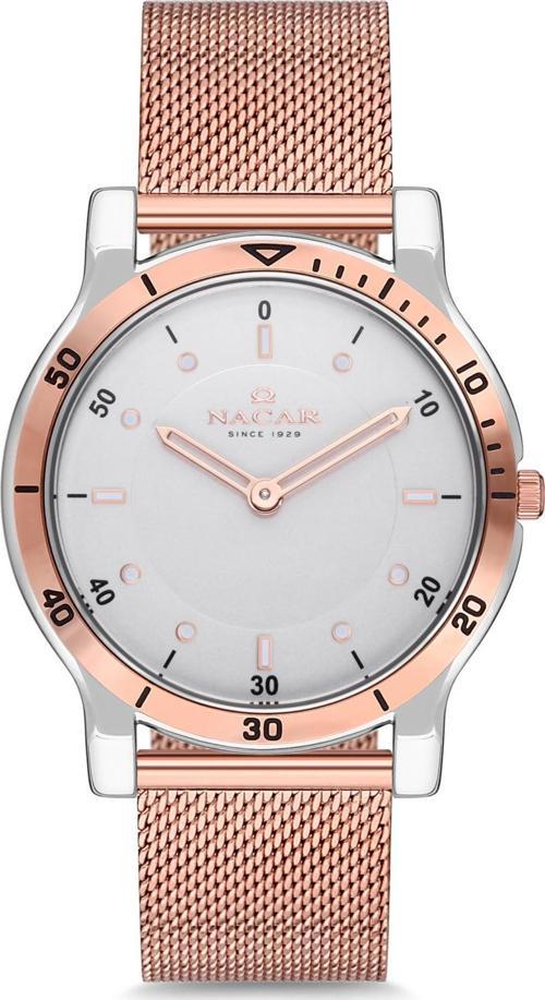NC34-290333-ESM Pembe Hasır Band Erkek Kol Saati