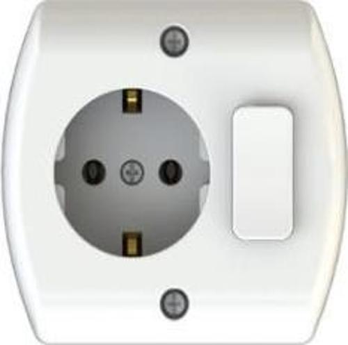 Ne-Ad Beyaz Sıva Altı Anahtarlı Topraklı Mobilya Priz