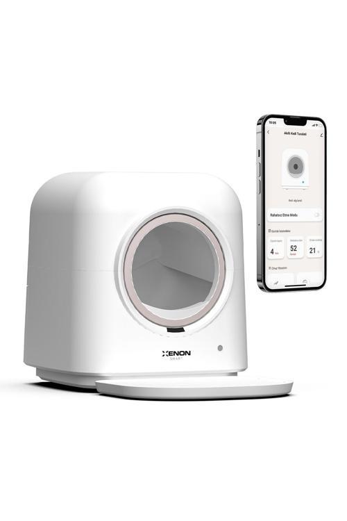 Akıllı Otomatik Kedi Tuvaleti 60 Lt Koku, Uv Sterilizasyonu Mobil App Kontrollü Cat Cleaner X8620